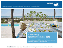 Tablet Screenshot of benz-bettwaren.ch